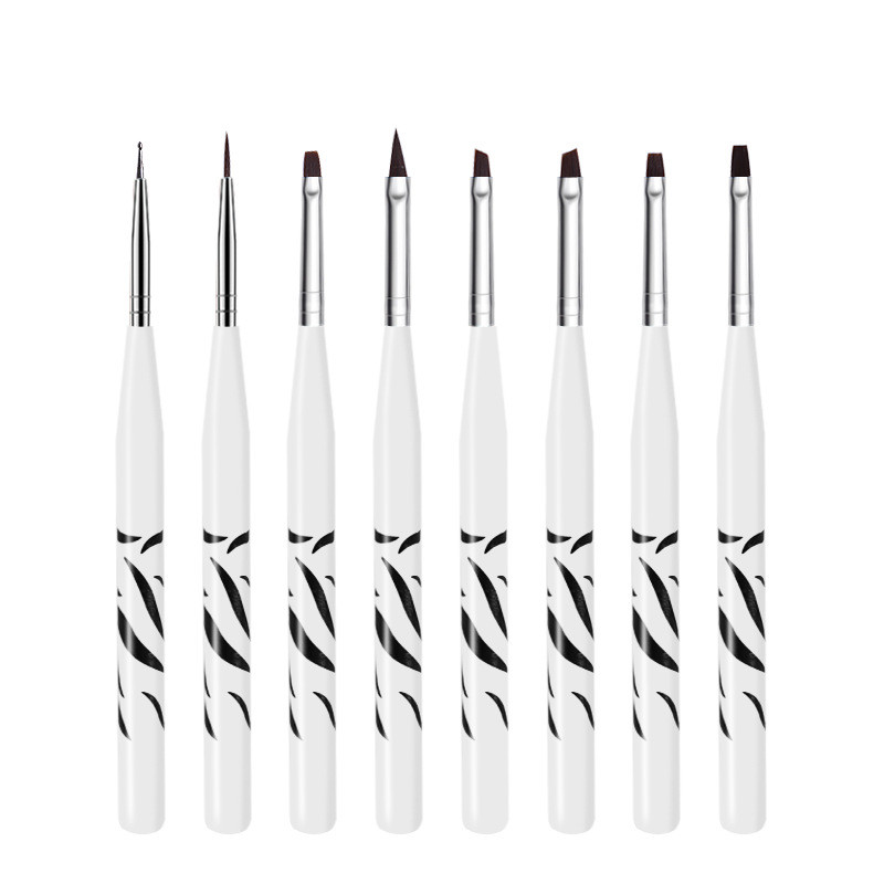 FlorVida Nail Art Brushes Kit Инструменти за гримиране Аксесоари за маникюр Висококачествени професионални консумативи Kolinsky Scrub Pen Set