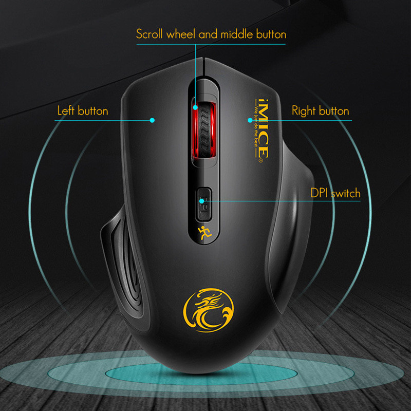 Mouse G Wireless Mute Mouse pentru laptop pentru afaceri Office Mouse pentru gaming cu 4 butoane
