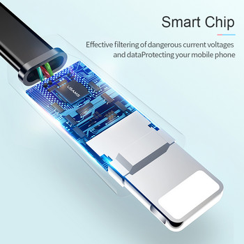 USAMS 1.2m 2A Lightning Type C Micro USB цветен телефонен кабел за iPhone 14 13 12 11 iPad Samsung Xiaomi Huawei кабели за зарядно устройство