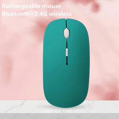 Újratölthető vezeték nélküli Bluetooth egér 2.4G USB egerek Androidhoz Windows Tablet Laptop Notebook PC IPAD mobilhoz