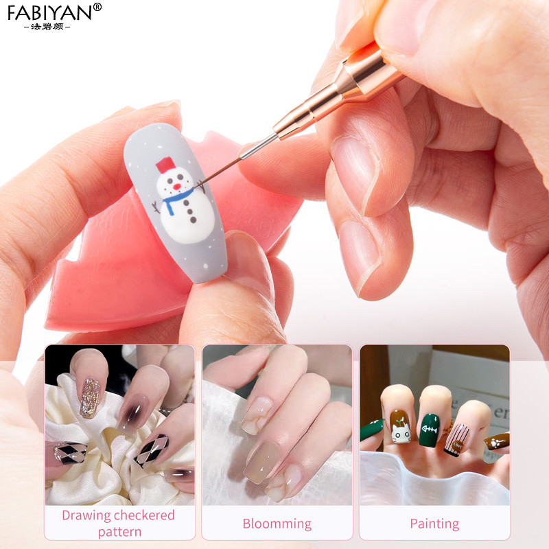 7/9/11/15/20 mm Nail Liner set četkica Ružičasta Ružičasta olovka za crtanje linija za crtanje „uradi sam“