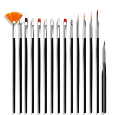 Profesionalni set četkica za crtanje noktiju Liner za manikuru Točkanje Olovka za crtanje UV gel lak Akrilna boja Dodaci Komplet alata