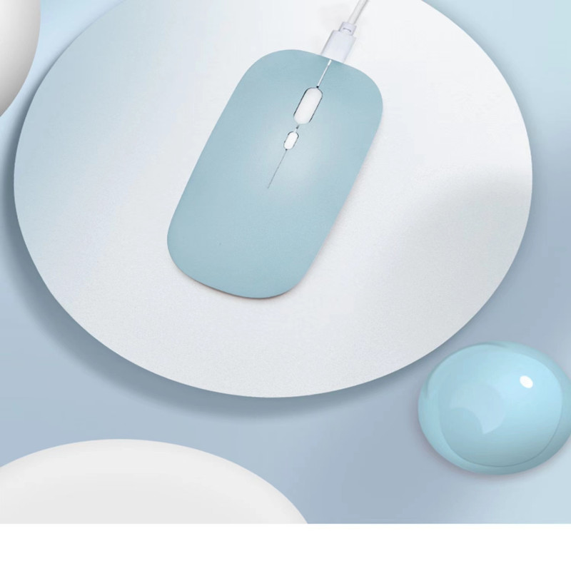 Macaron újratölthető vezeték nélküli Bluetooth egér 2.4G USB egér Androidhoz Windows Tablet Laptop Notebook PC IPAD mobilhoz