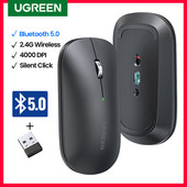 UGREEN miš Bežični Bluetooth tihi miš 4000 DPI Za MacBook Tablet Računalo Laptop PC Miševi Slim Quiet 2.4G bežični miš
