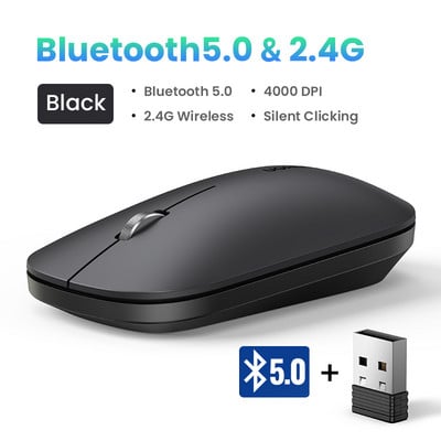 UGREEN miš Bežični Bluetooth tihi miš 4000 DPI Za MacBook Tablet Računalo Laptop PC Miševi Slim Quiet 2.4G bežični miš
