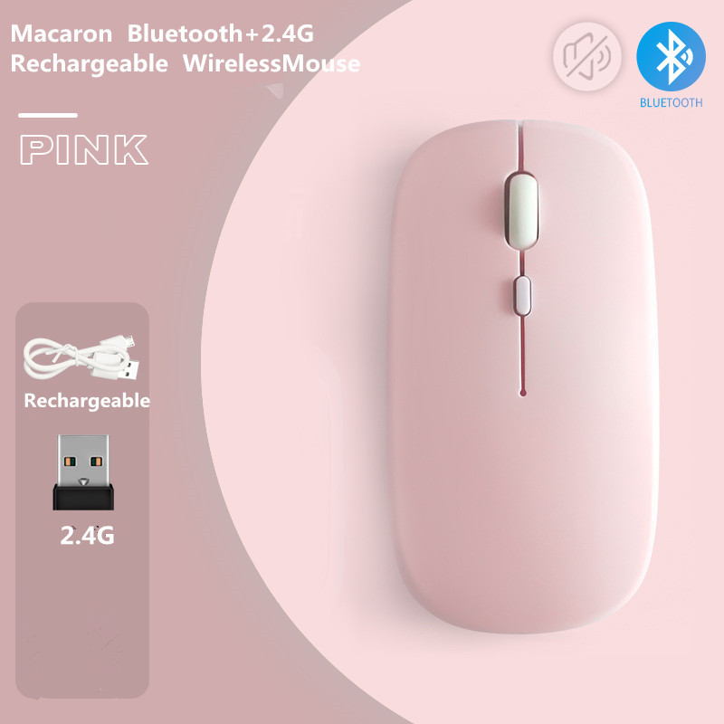 Macaron punjivi bežični Bluetooth miš 2.4G USB miševi za Android Windows Tablet Prijenosno prijenosno računalo Za IPAD mobitel