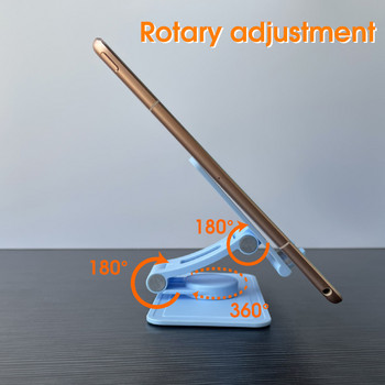 Сгъваем държач за телефон Маса Стойка за мобилен телефон Преносим въртящ се държач за бюро Поддръжка за мобилен телефон iPad iPhone Samsung Xiaomi