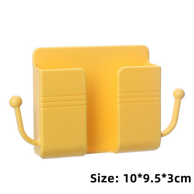 Cutie organizatoare montată pe perete Home Office Punch gratuit TV Telecomandă Depozitare Mușcă pentru telefon Suport de perete Cârlige multifuncționale de încărcare