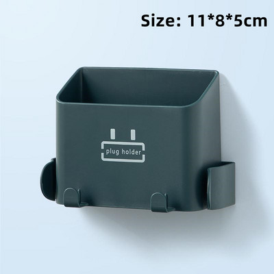 Cutie organizatoare montată pe perete Home Office Punch gratuit TV Telecomandă Depozitare Mușcă pentru telefon Suport de perete Cârlige multifuncționale de încărcare