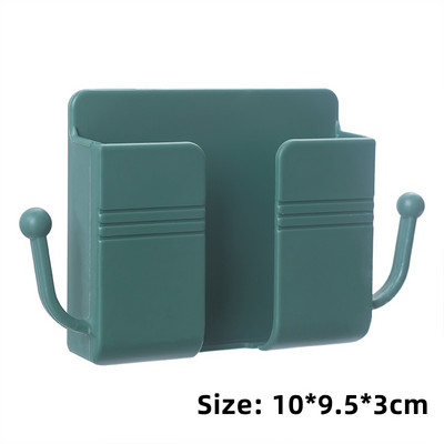 Cutie organizatoare montată pe perete Home Office Punch gratuit TV Telecomandă Depozitare Mușcă pentru telefon Suport de perete Cârlige multifuncționale de încărcare