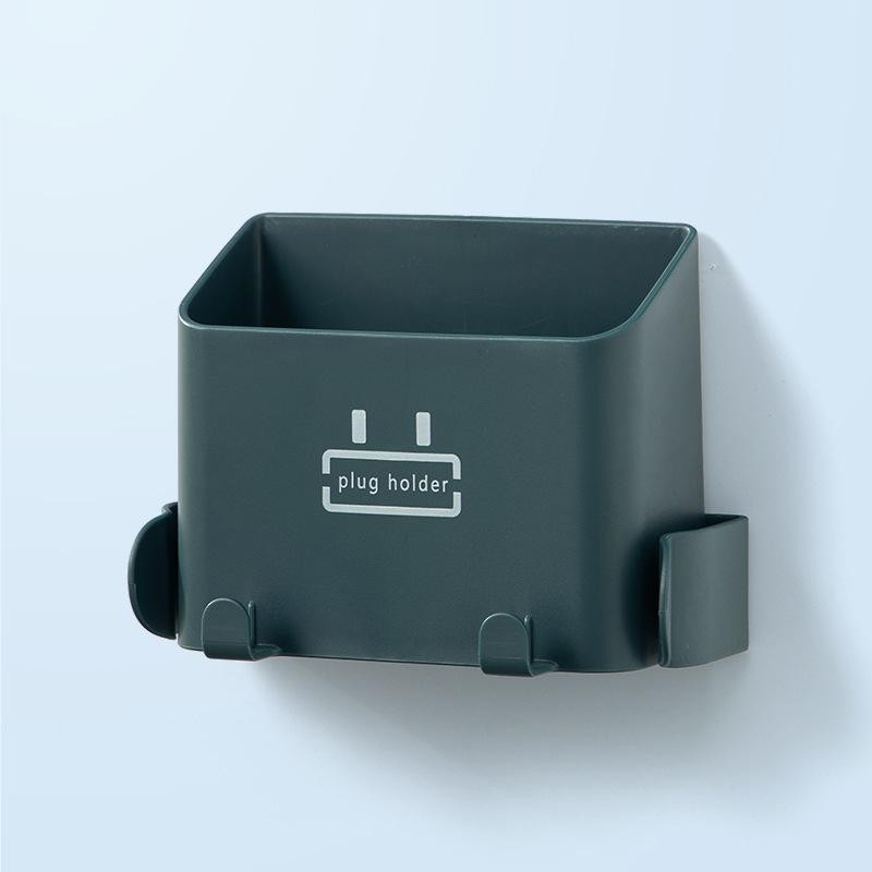 Pie sienas stiprināma organizatora kastīte Mājas biroja perforators Bezmaksas TV tālvadības pults glabāšana Tālruņa kontaktdakša Sienas turētājs uzlādes daudzfunkciju āķi