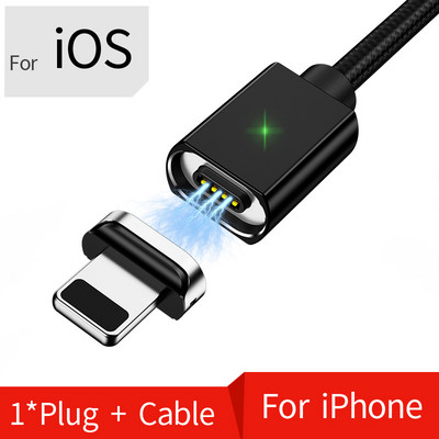 Cablu micro USB magnetic OLAF 2M pentru iPhone Samsung Cablu de date de încărcare rapidă Încărcător magnetic Cablu USB tip C 3A pentru telefon mobil