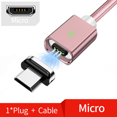 Cablu micro USB magnetic OLAF 2M pentru iPhone Samsung Cablu de date de încărcare rapidă Încărcător magnetic Cablu USB tip C 3A pentru telefon mobil