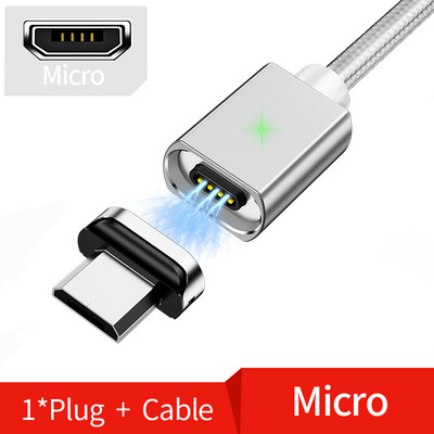 Cablu micro USB magnetic OLAF 2M pentru iPhone Samsung Cablu de date de încărcare rapidă Încărcător magnetic Cablu USB tip C 3A pentru telefon mobil