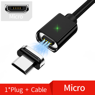 Cablu micro USB magnetic OLAF 2M pentru iPhone Samsung Cablu de date de încărcare rapidă Încărcător magnetic Cablu USB tip C 3A pentru telefon mobil
