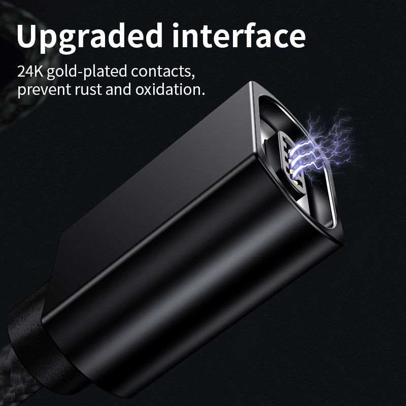 Cablu micro USB magnetic OLAF 2M pentru iPhone Samsung Cablu de date de încărcare rapidă Încărcător magnetic Cablu USB tip C 3A pentru telefon mobil