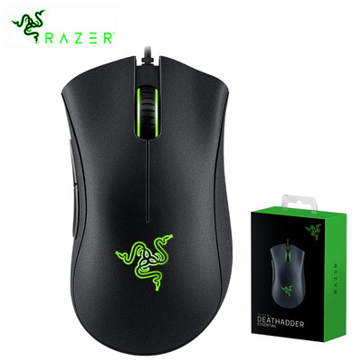 Razer DeathAdder Essential Wired Gaming Mouse 6400DPI Ергономичен професионален оптичен сензор Razer мишки за компютър лаптоп