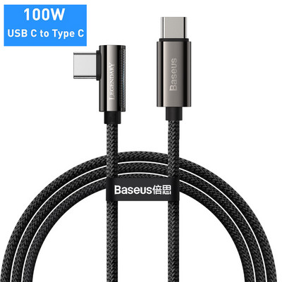Kábel Baseus PD 100W/66W USB C, rýchlonabíjací kábel 5A, dátový kábel pre Xiaomi, Samsung, Huawei, typ C, dátový kábel pre tablet