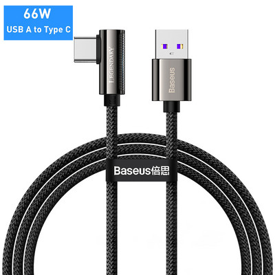 Kábel Baseus PD 100W/66W USB C, rýchlonabíjací kábel 5A, dátový kábel pre Xiaomi, Samsung, Huawei, typ C, dátový kábel pre tablet