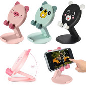 Aranyos univerzális asztali mobiltelefon tartó állvány IPhone IPad állítható táblagép összecsukható asztali mobiltelefon konzolhoz