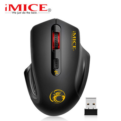 iMice USB 3.0 приемник Безжична мишка 2.4G Безшумна мишка 4 бутона 2000DPI Оптична компютърна мишка Ергономични мишки за лаптоп PC