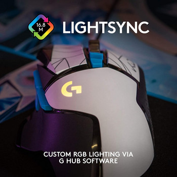 Нова мишка за игри Logitech G502 HERO KDA LIGHTSYNC RGB USB кабелни мишки 25600 DPI Регулируеми мишки за програмиране за геймърски мишки