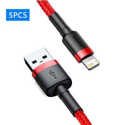 Cablu de încărcare rapidă Baseus 2/5 buc 2.4A pentru iPhone Cablu USB pentru iPhone 14 13 12 11 Pro Max XS 8 Cablu de încărcare Linie de date