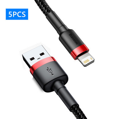 Cablu de încărcare rapidă Baseus 2/5 buc 2.4A pentru iPhone Cablu USB pentru iPhone 14 13 12 11 Pro Max XS 8 Cablu de încărcare Linie de date