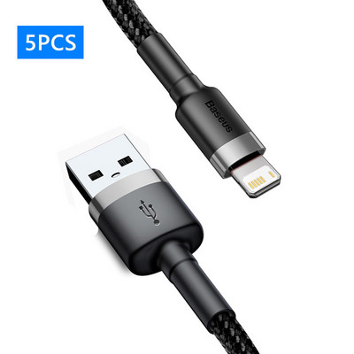 Cablu de încărcare rapidă Baseus 2/5 buc 2.4A pentru iPhone Cablu USB pentru iPhone 14 13 12 11 Pro Max XS 8 Cablu de încărcare Linie de date