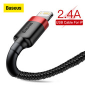 Καλώδιο USB Baseus για iPhone SE 11 Pro Max Xs X Cable 2.4A Καλώδιο γρήγορης φόρτισης για iPhone 7 8 Plus Καλώδιο φορτιστή Καλώδιο δεδομένων USB