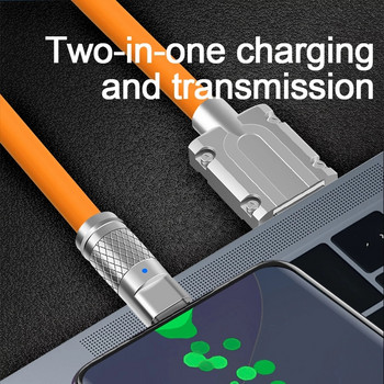 120W 6A супер бързо зареждане USB кабел Type-C към iOS Lighting течен силиконов кабел за iPhone 13 Xiaomi Huawei Samsung линия за данни