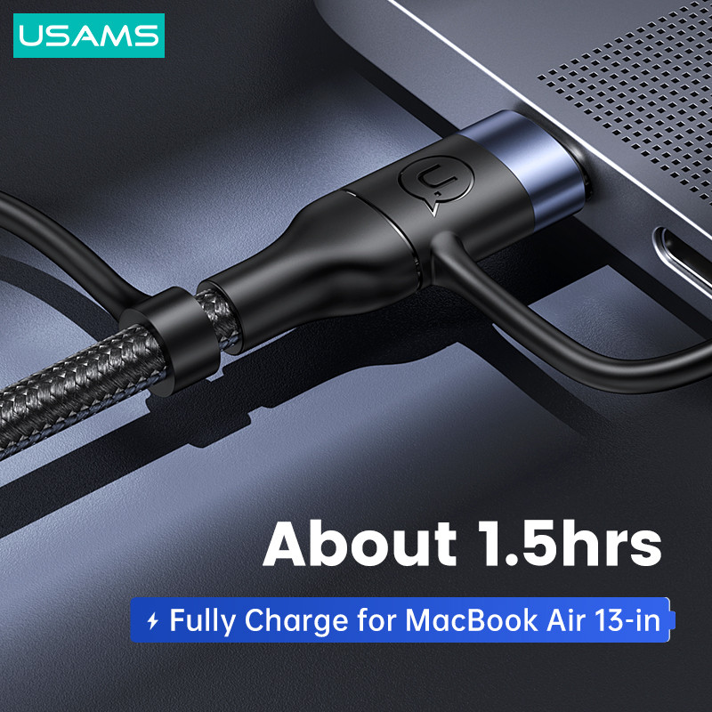 USAMS U62 PD 60W 3 σε 2 Καλώδιο δεδομένων γρήγορης φόρτισης Τύπος C Lightning καλώδιο Micro USB για iPhone iPad MacBook Huawei Xiaomi Samsung