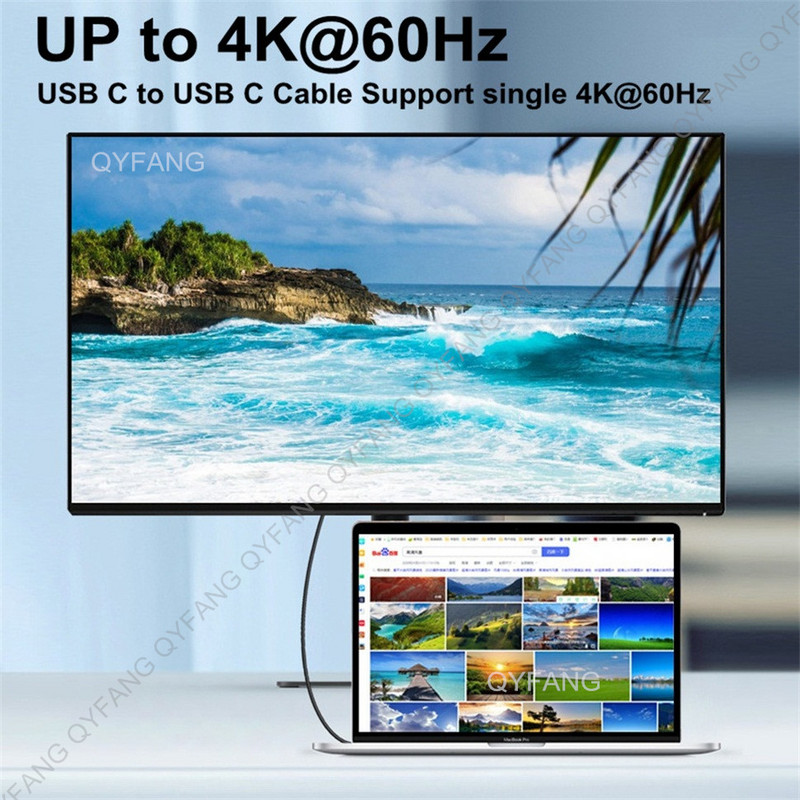 USB 3.2 Gen2 10Gbps Thunderbolt Elbow kabel USB C 4K Vidio Type C 5A 100W Type-C Quick Cord za Macbook Pro USB3.1 Gen2 kabel