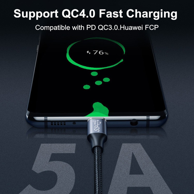 USB 3.2 Gen2 10Gbps Thunderbolt Elbow kabel USB C 4K Vidio Type C 5A 100W Type-C Quick Cord za Macbook Pro USB3.1 Gen2 kabel