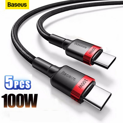 Καλώδιο Baseus 100W USB C σε USB Type C για MacBook Pro Quick Charge 4.0 Fast Charge για Samsung Xiaomi mi 10 Charge Cable