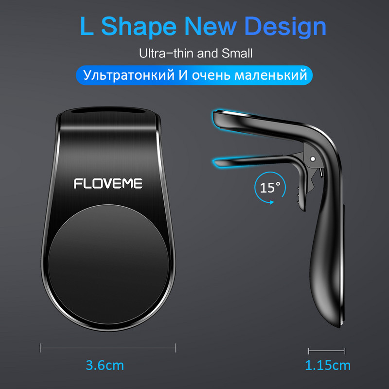 FLOVEME Magnetski držač za auto telefon u ventilacijskom otvoru za auto Držač za auto Stalak za montiranje Magnetni držač za mobitel za iPhone 12 11 Dodaci za telefon