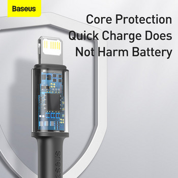 Baseus PD 20W USB Type C кабел за iPhone 13 12 Pro Max 11 X Бързо зареждане за iPad Air 2020 USB C Кабел за зарядно устройство за телефон Кабел за данни
