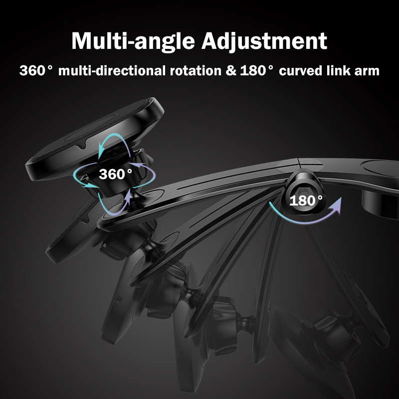 FLOVEME magnetinis automobilinis telefono laikiklis skirtas iPhone Sulankstomas mobiliojo telefono laikiklis prietaisų skydeliui Paste Lankstus automobilio laikiklio stovas