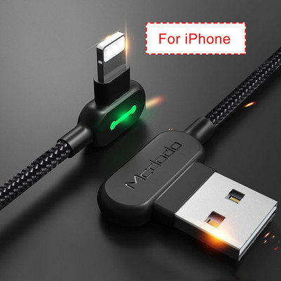 Καλώδιο MCDODO USB για iPhone 13 12 11 Pro Max Xs Xr X 8 7 6 Γρήγορη φόρτιση Micro USB Type C Καλώδιο Για Samsung Huawei Xiaomi Redmi