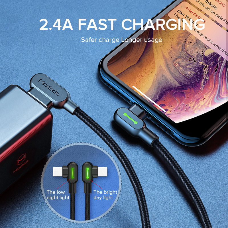Καλώδιο MCDODO USB για iPhone 13 12 11 Pro Max Xs Xr X 8 7 6 Γρήγορη φόρτιση Micro USB Type C Καλώδιο Για Samsung Huawei Xiaomi Redmi