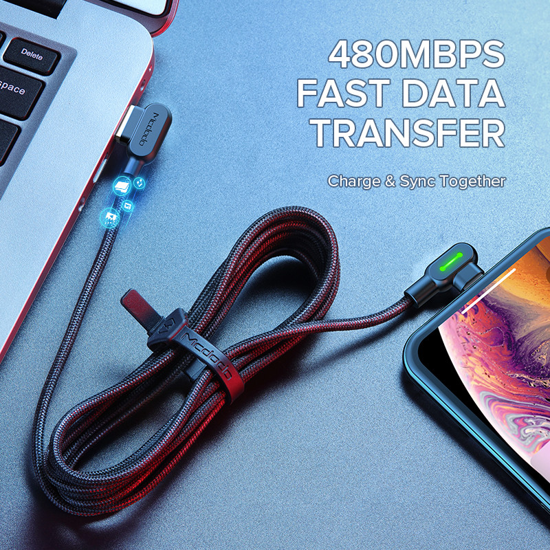 Καλώδιο MCDODO USB για iPhone 13 12 11 Pro Max Xs Xr X 8 7 6 Γρήγορη φόρτιση Micro USB Type C Καλώδιο Για Samsung Huawei Xiaomi Redmi