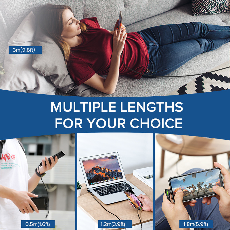 Καλώδιο MCDODO USB για iPhone 13 12 11 Pro Max Xs Xr X 8 7 6 Γρήγορη φόρτιση Micro USB Type C Καλώδιο Για Samsung Huawei Xiaomi Redmi