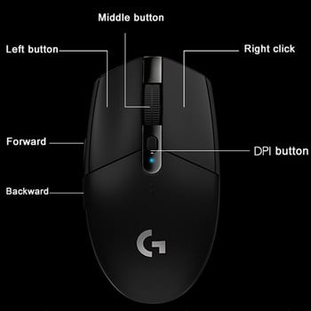 Logitech G304 KDA LIGHTSPEED ασύρματο ποντίκι παιχνιδιών με 6 προγραμματιζόμενα κουμπιά 12000DPI Ρυθμιζόμενα οπτικά ποντίκια για LOL PUBG Fortnite