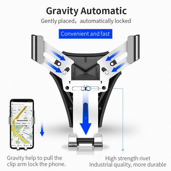 FLOVEME Gravity Car Phone Holder Air Vent Mount Стойка за мобилен телефон Държач за автомобилен държач за мобилен телефон Поддръжка на смартфон Voiture