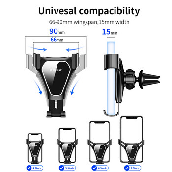 FLOVEME Gravity Car Phone Holder Air Vent Mount Стойка за мобилен телефон Държач за автомобилен държач за мобилен телефон Поддръжка на смартфон Voiture