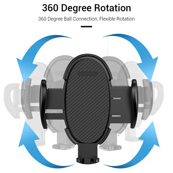 FLOVEME Автомобилен държач за телефон за iPhone12 11 Автомобилен вентилационен отвор С клипс за монтиране на GPS държач Стойка 360°Въртене на мобилен държач за Xiaomi Samsung