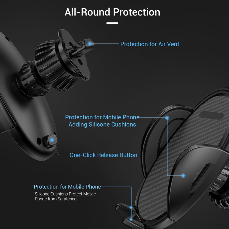 Držiak na telefón do auta FLOVEME pre iPhone 12 11, držiak do vetracieho otvoru do auta, držiak GPS, stojan, otočný o 360°, držiak na mobil pre Xiaomi Samsung