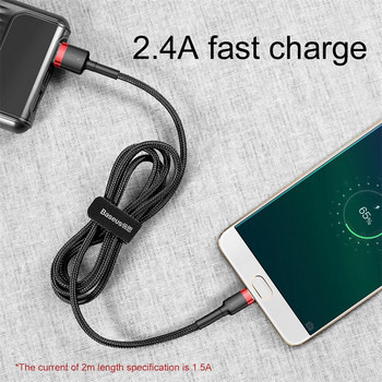 Baseus Micro Fast Charging USB кабел за Xiaomi Redmi Reversible 0.5M 1M 2M 3M Micro USB зарядно устройство Кабел за данни за телефони Samsung