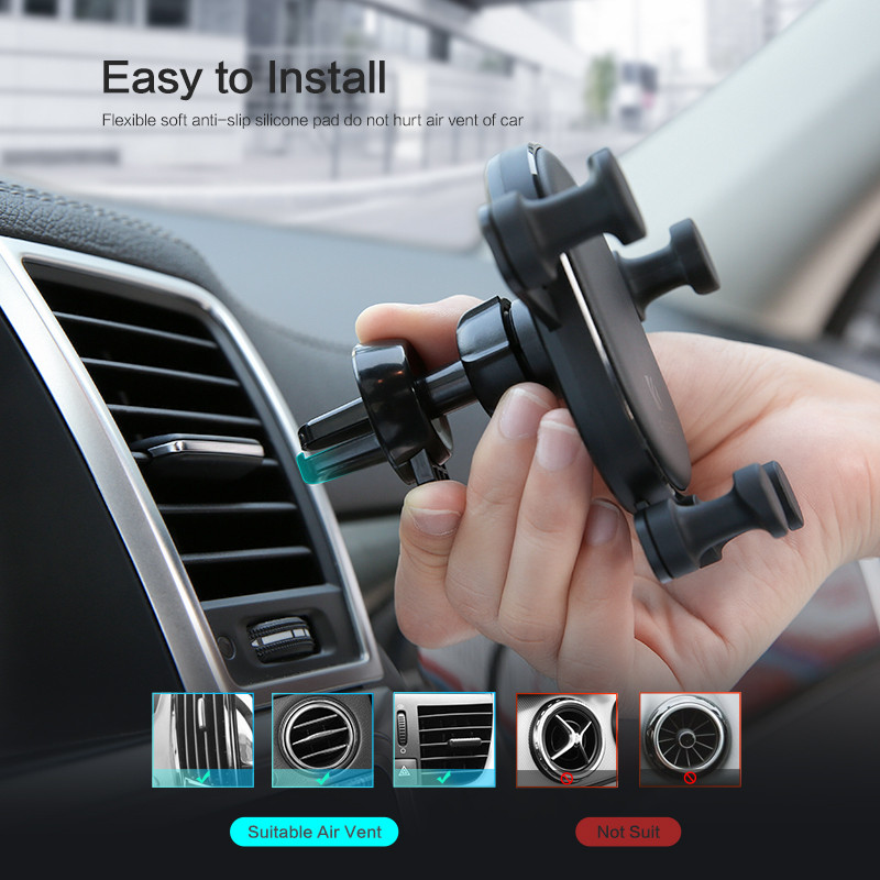 Βάση τηλεφώνου FLOVEME Gravity Car για iPhone12 11 Max XR Air Vent Βάση αυτοκινήτου για Samsung S9 OPPO βάση τηλεφώνου Telefon Tutucu