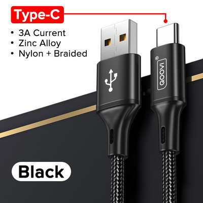 Cablu USB tip C QOOVI 3A Cablu de încărcare rapidă pentru Xiaomi Mi11 Samsung S21 A71 Huawei Cablu de încărcare rapidă pentru iPhone 13 12 Pro